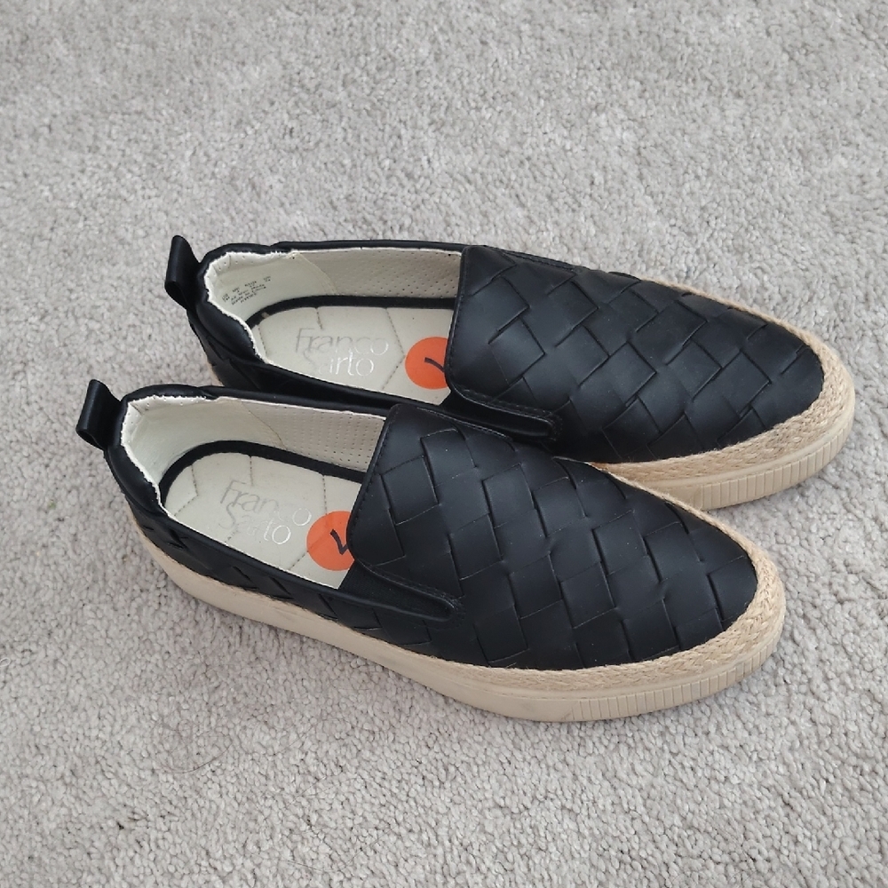 Franco Sarto Black Slip-On Shoes